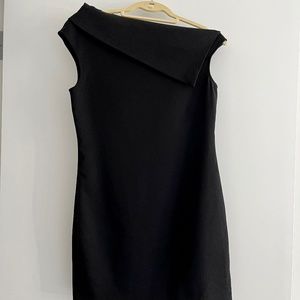 Helmut Lang little black dress with asymmetric neckline